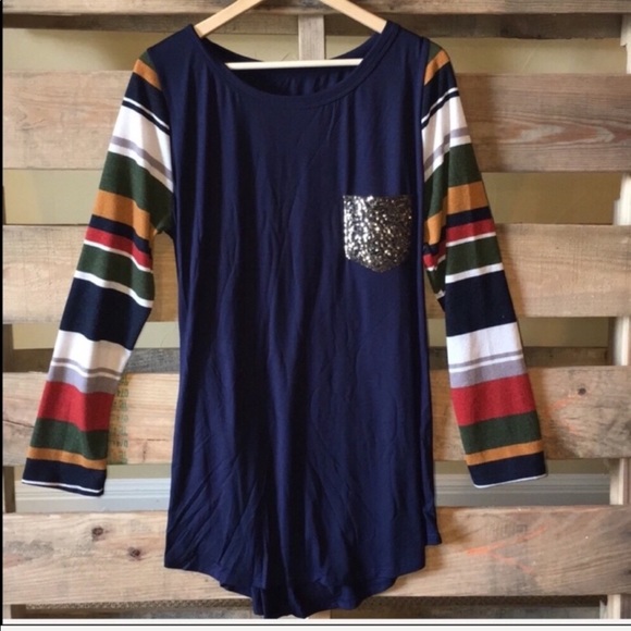 Sequined Pocket Tee - Picture 3 of 4